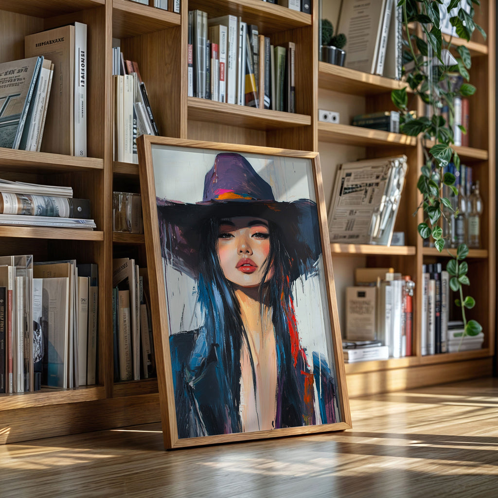 Fierce Cowgirl Canvas – Western Woman Portrait Wall Art