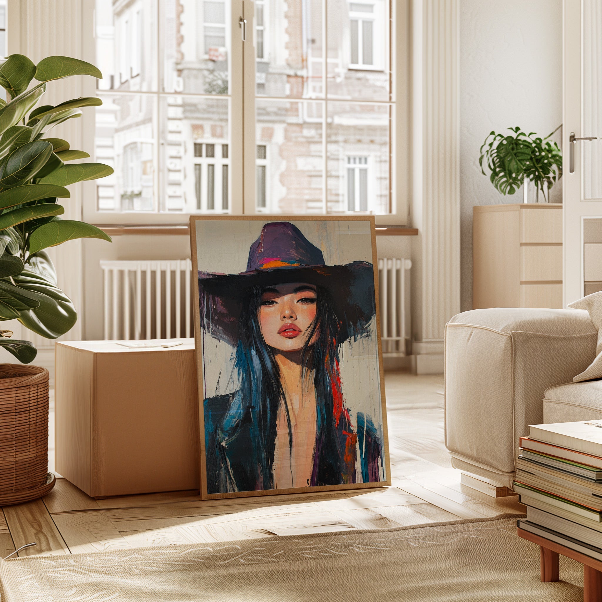 Fierce Cowgirl Canvas – Western Woman Portrait Wall Art