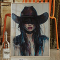 Mystic Cowgirl Canvas – Moody Western Woman Wall Art