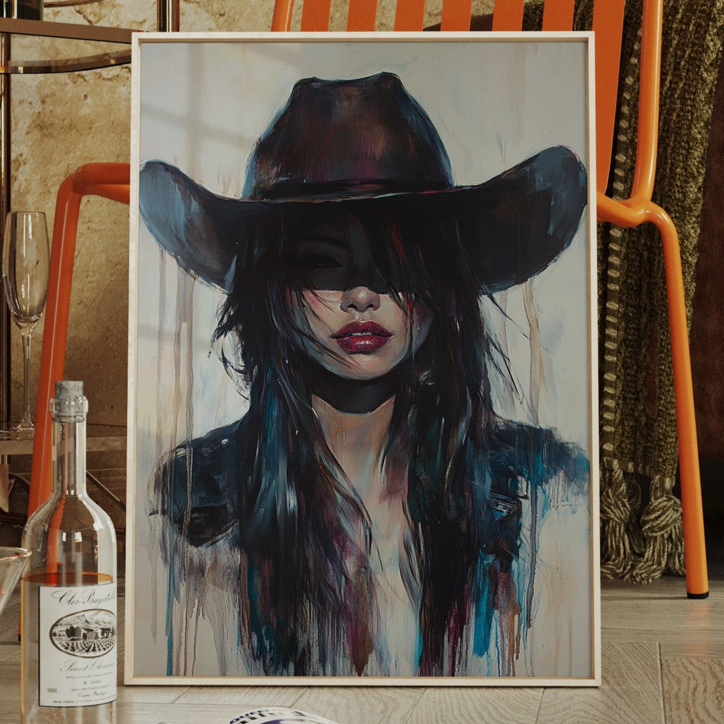 Mystic Cowgirl Canvas – Moody Western Woman Wall Art