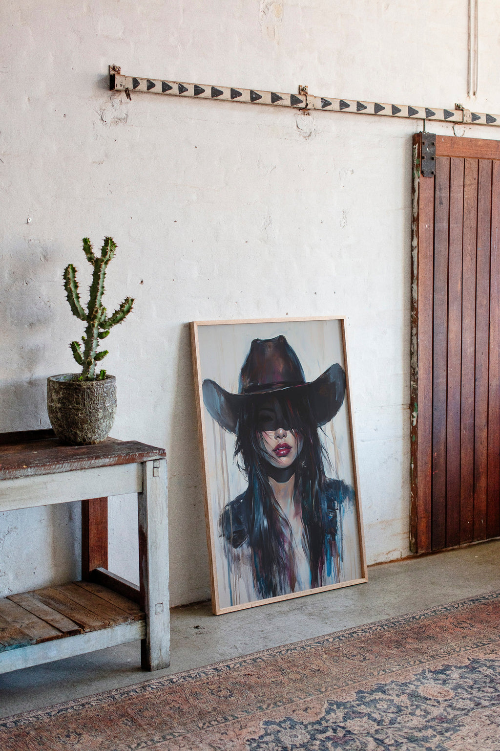 Mystic Cowgirl Canvas – Moody Western Woman Wall Art