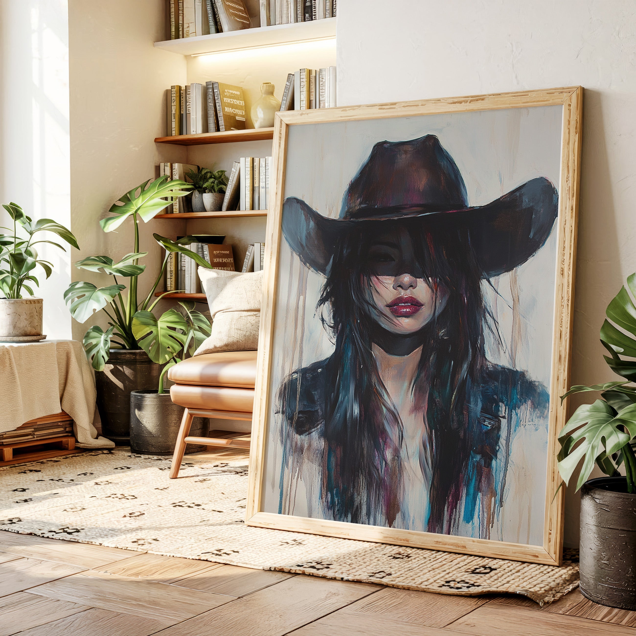 Mystic Cowgirl Canvas – Moody Western Woman Wall Art