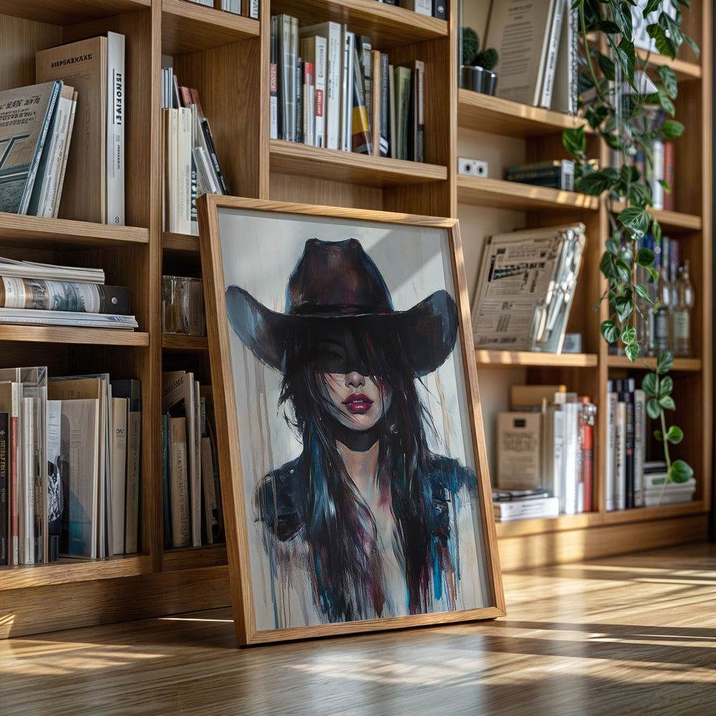 Mystic Cowgirl Canvas – Moody Western Woman Wall Art