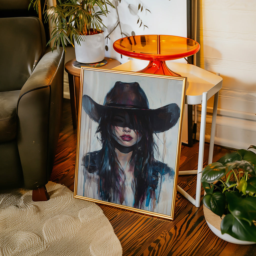 Mystic Cowgirl Canvas – Moody Western Woman Wall Art