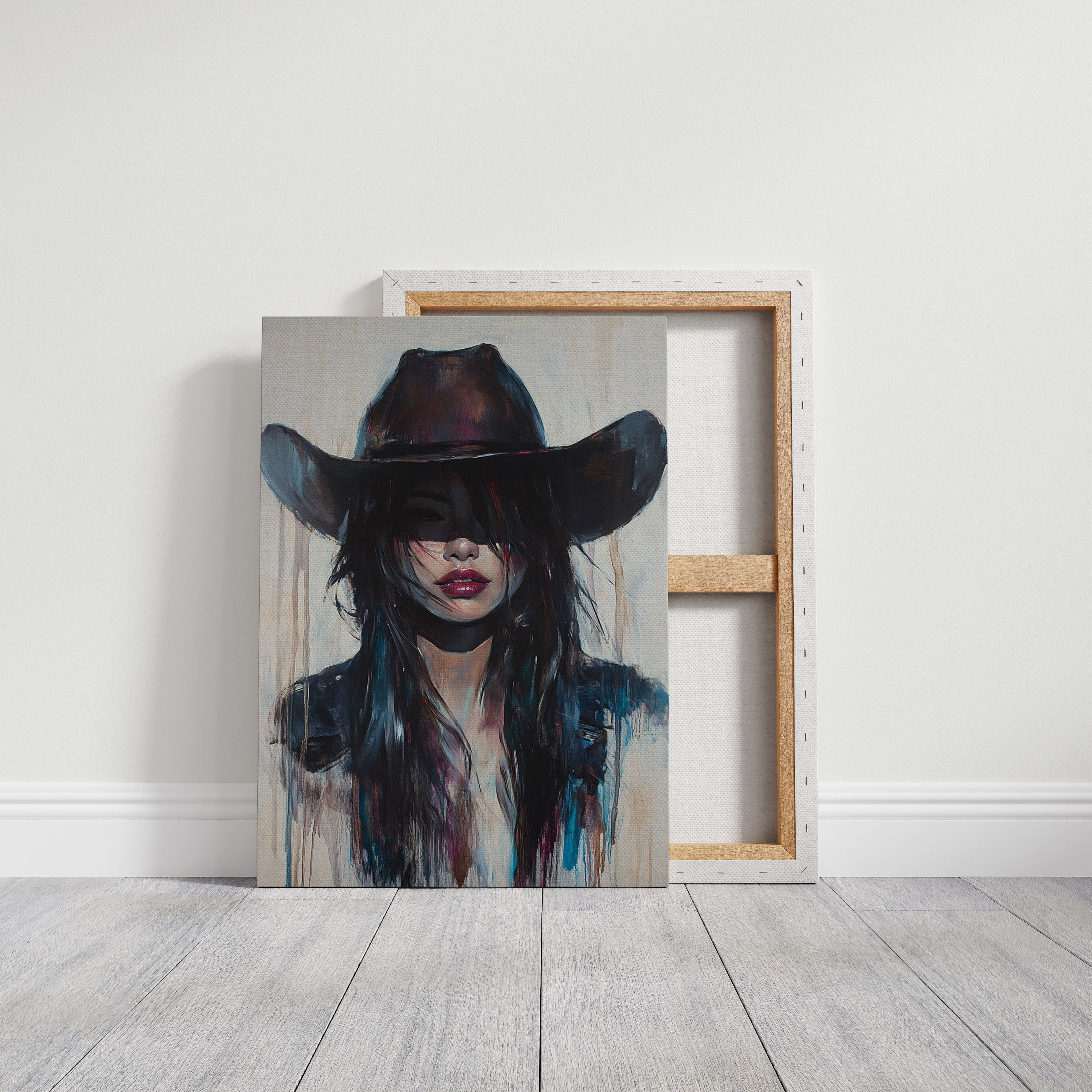 Mystic Cowgirl Canvas – Moody Western Woman Wall Art
