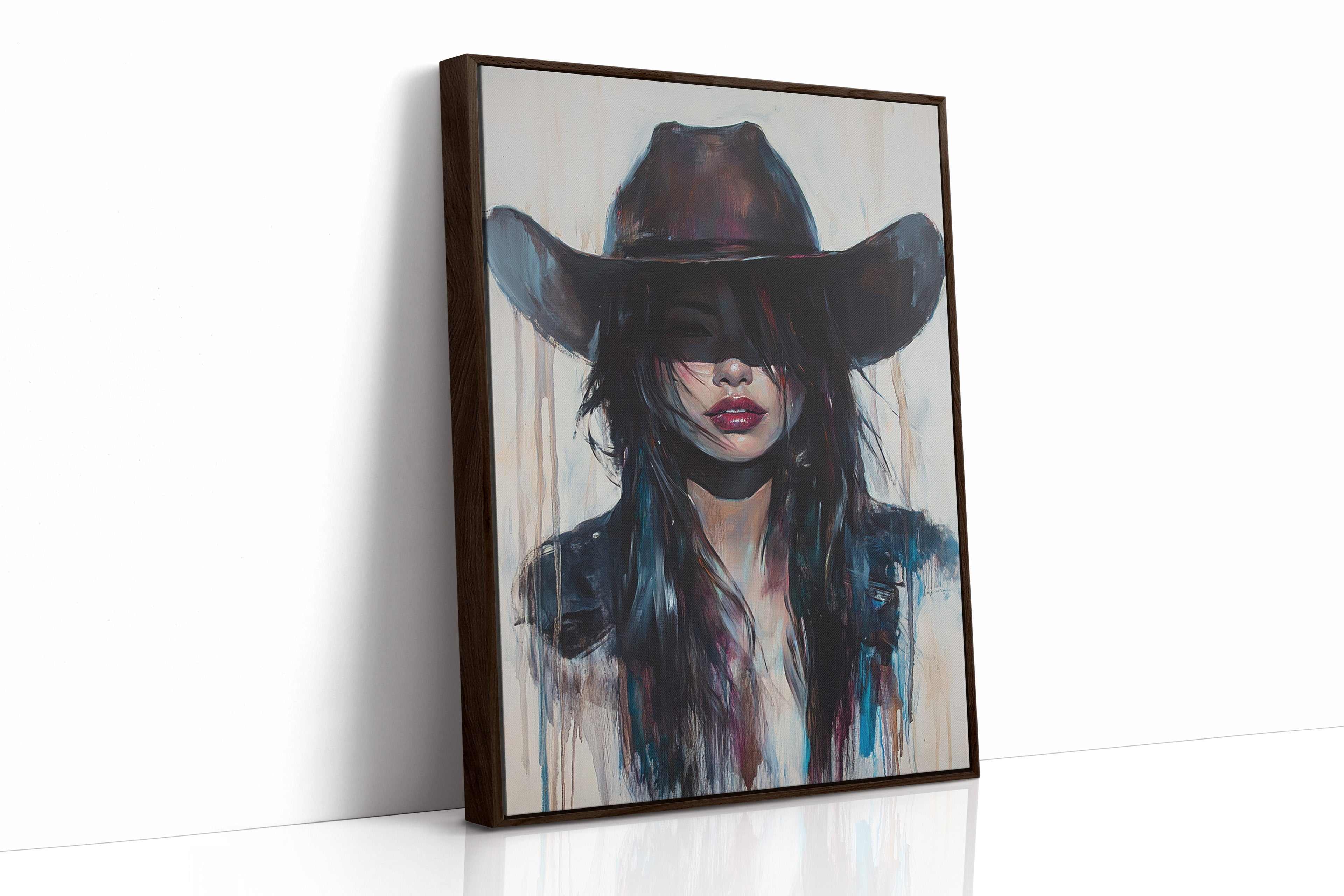 Mystic Cowgirl Canvas – Moody Western Woman Wall Art
