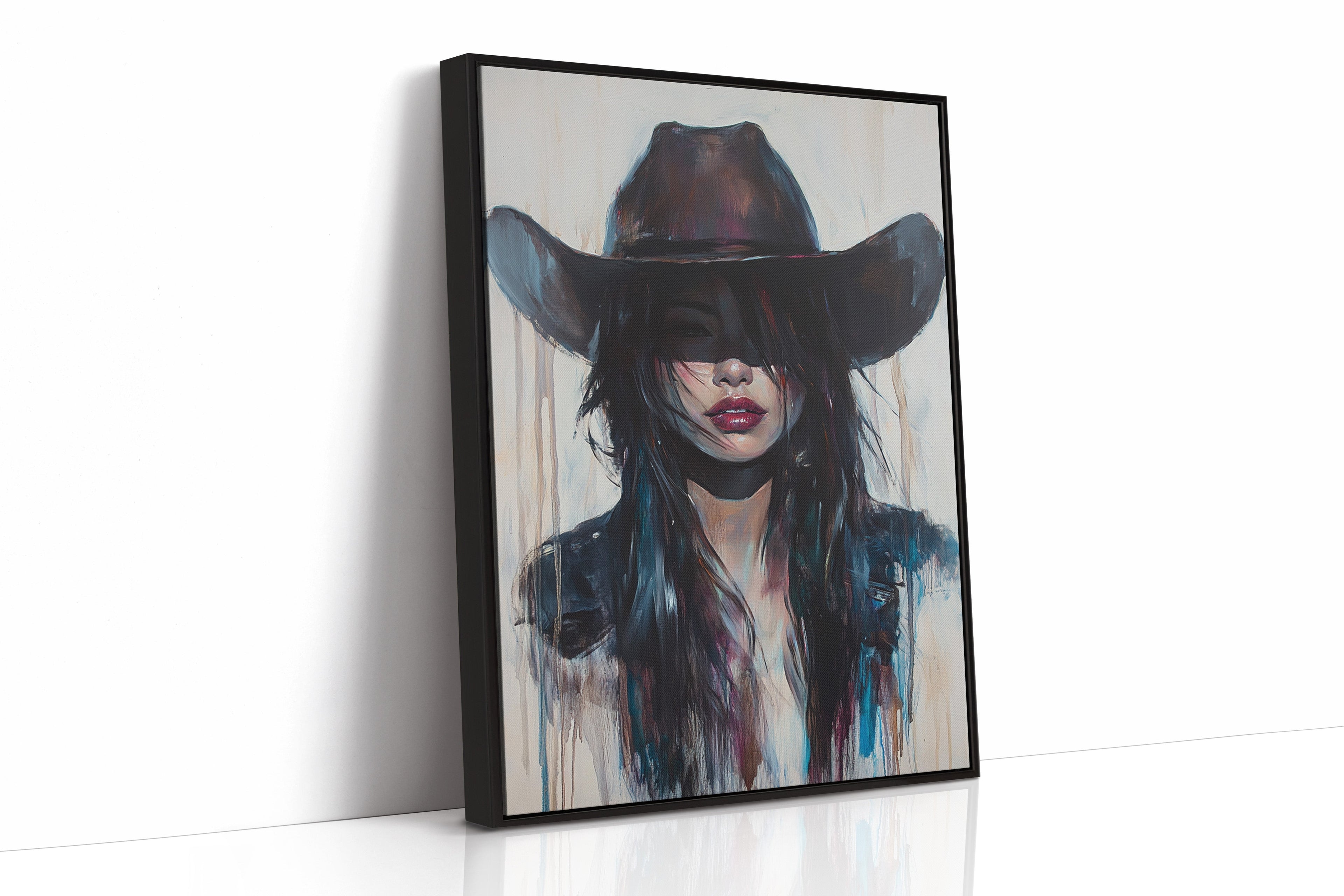 Mystic Cowgirl Canvas – Moody Western Woman Wall Art