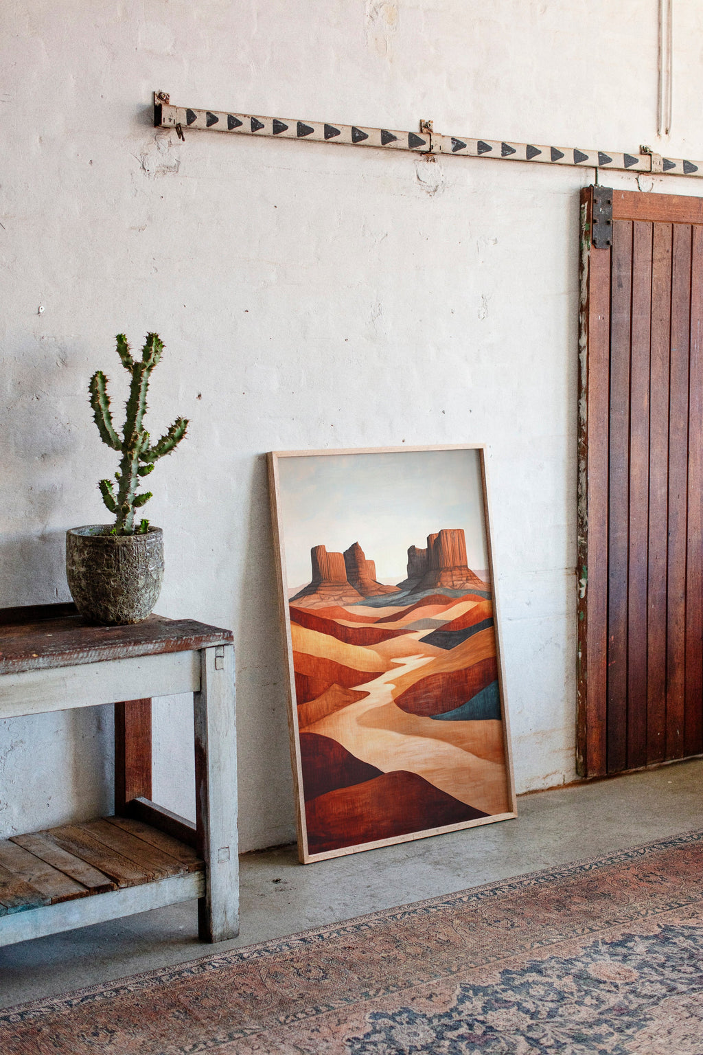 Abstract Desert Butte Canvas – Modern Southwest Wall Art
