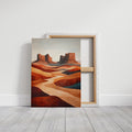 Abstract Desert Butte Canvas – Modern Southwest Wall Art