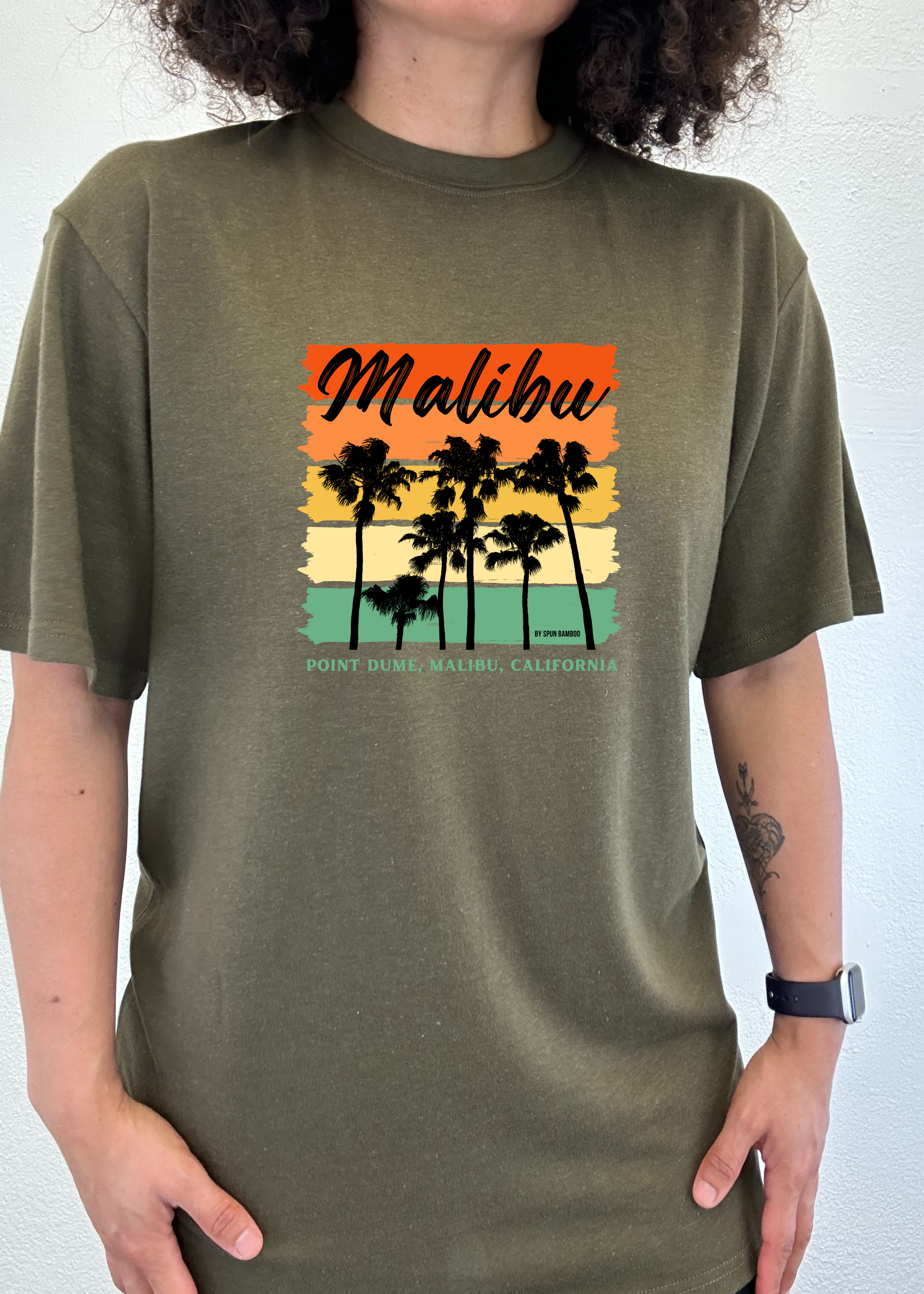 Malibu Unisex Bamboo Viscose/Organic Cotton Short Sleeve Graphic T-Shirt