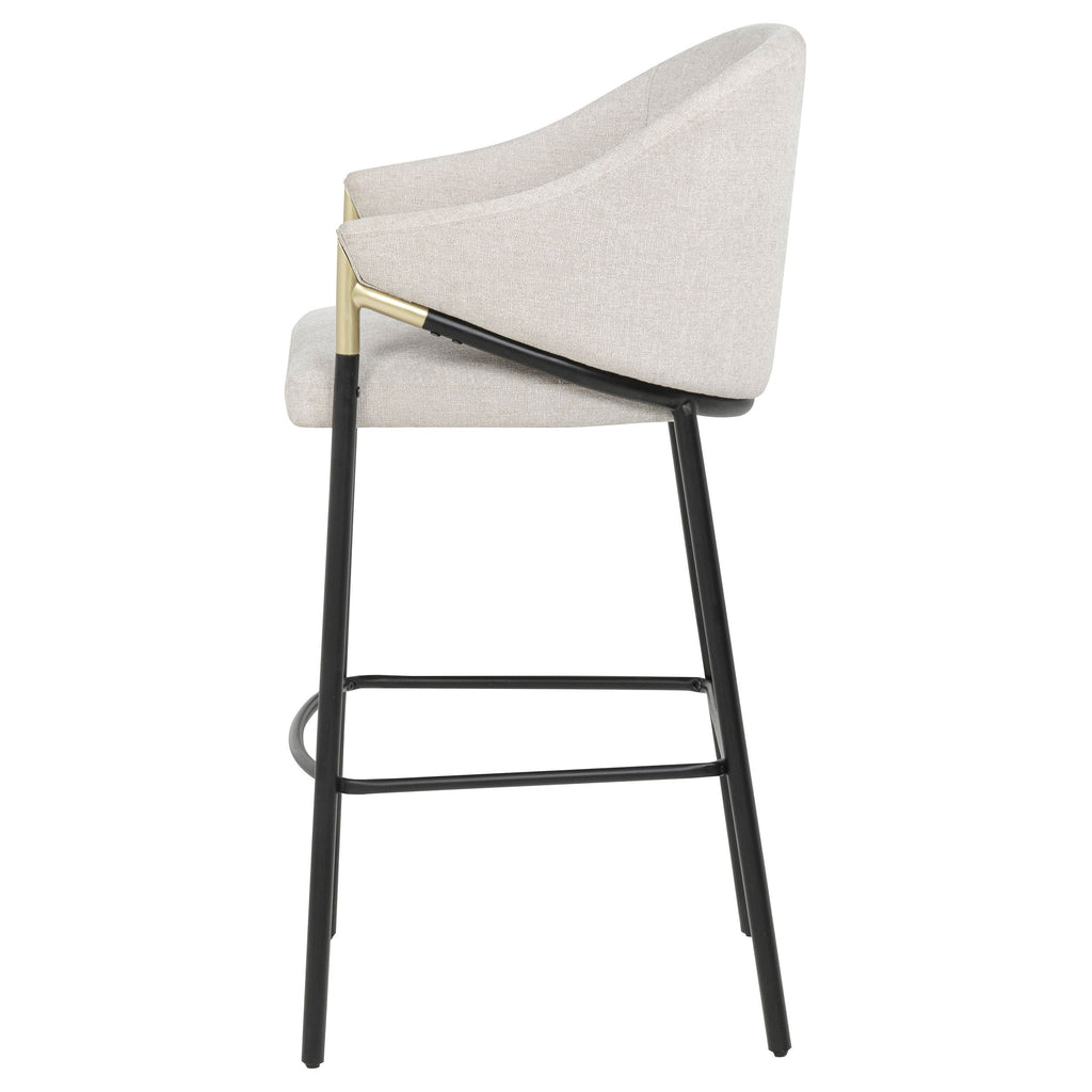 Chadwick Fabric Upholstered Bar Chair Beige (Set of 2)