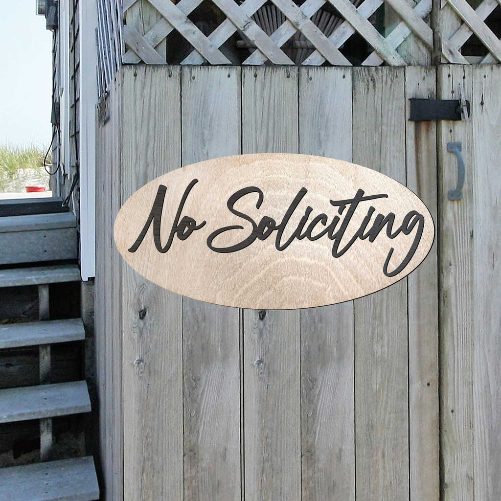 No Soliciting sign, Business sign, made in the USA sign, Birch wood sign, Lightweight sign - 320322