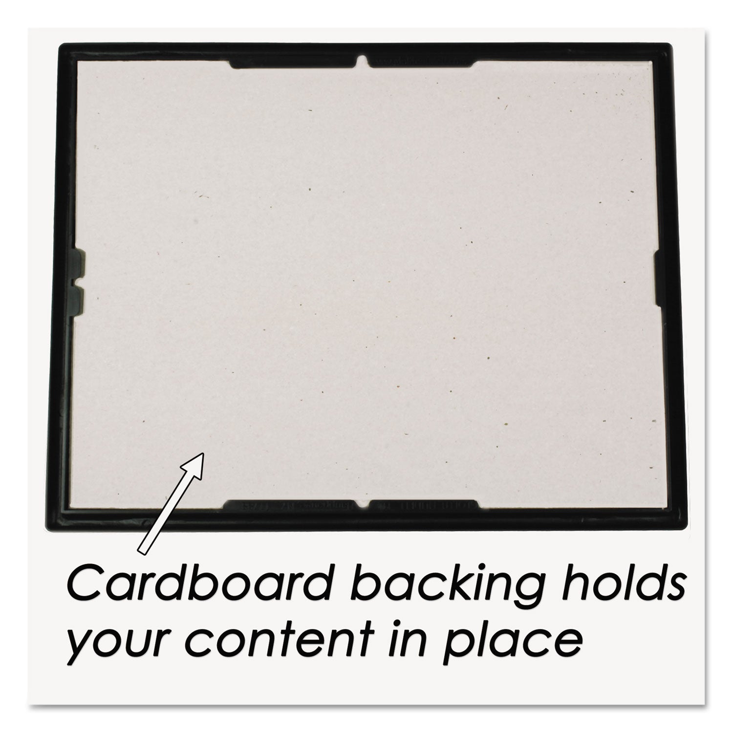 NuDell EZ Mount Document Frame with Trim Accent and Plastic Face, Plastic, 8.5 x 11 Insert, Black/Gold, 18/Carton