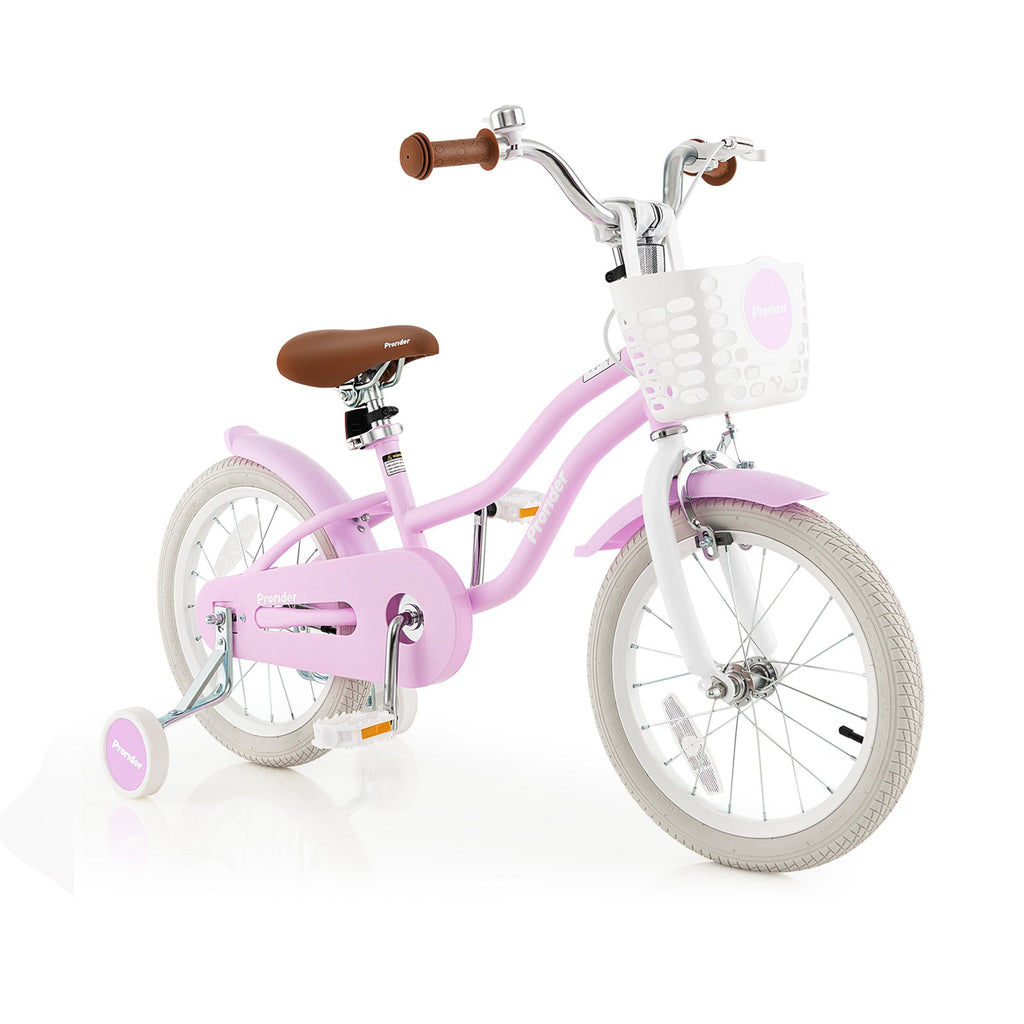 Children Bicycle with Front Handbrake and Rear Coaster Brake-Purple
