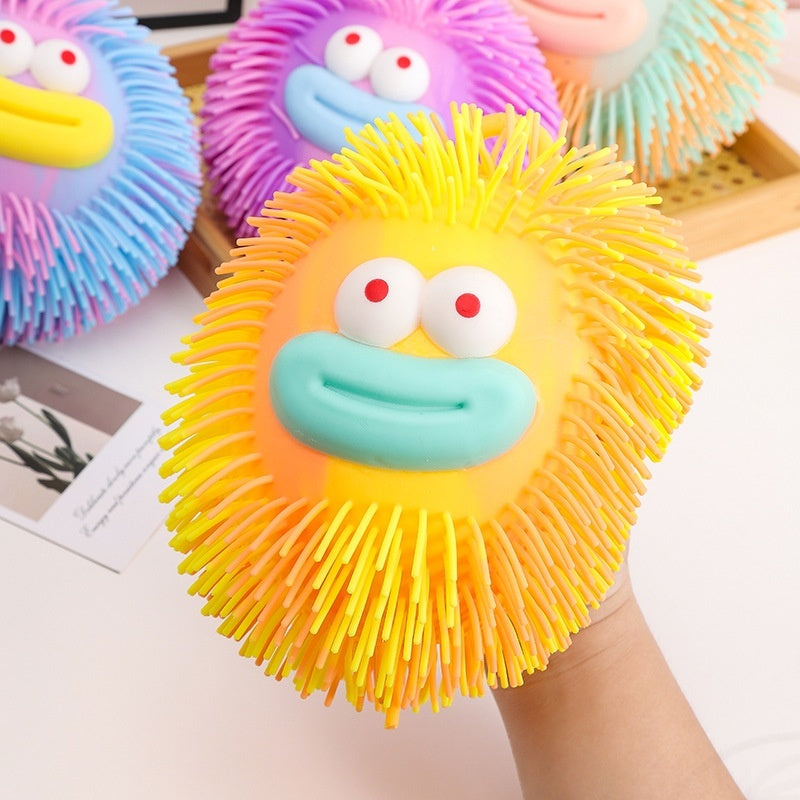 Cartoon Fluffy Squeeze Ball Toys – Stress Relief Fidget Fur Balls