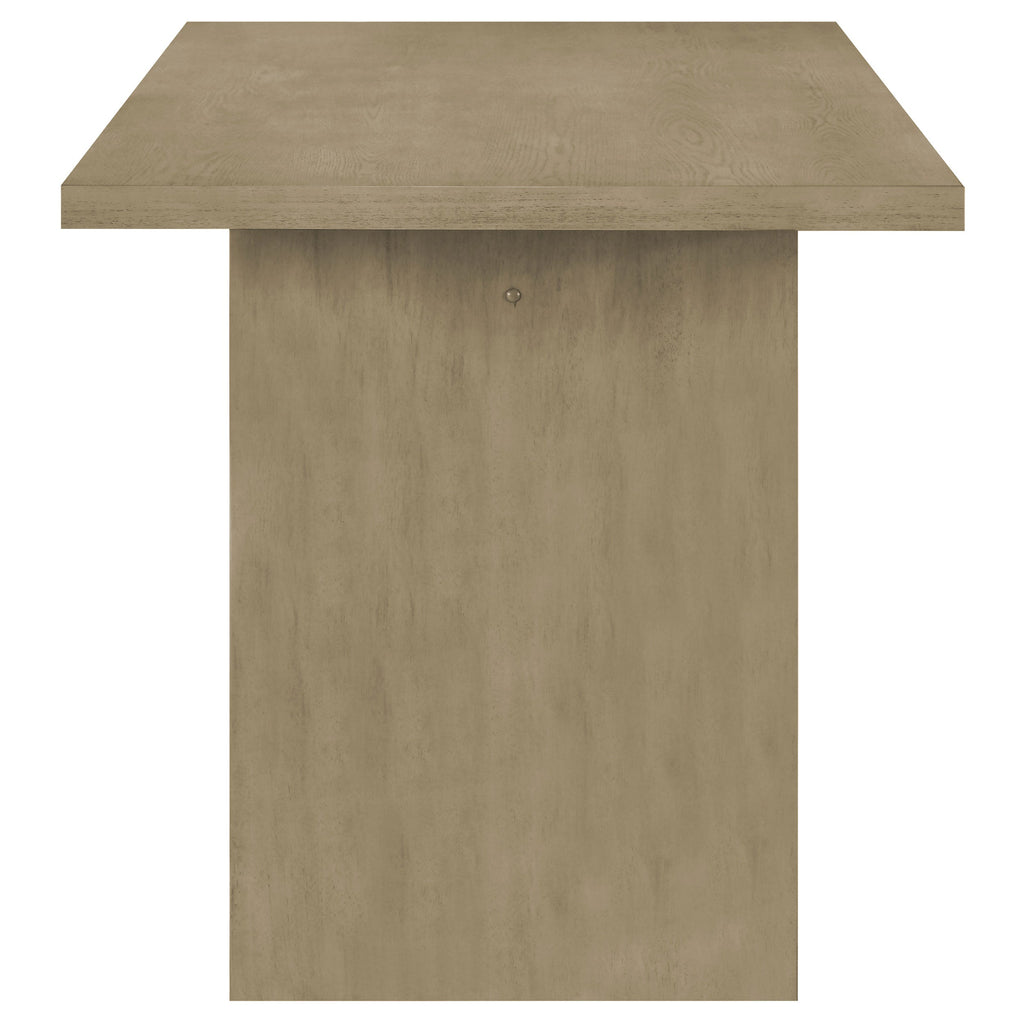 Decker 7-piece 70-inch Rectangular Counter Height Dining Set Black and Natural Oak