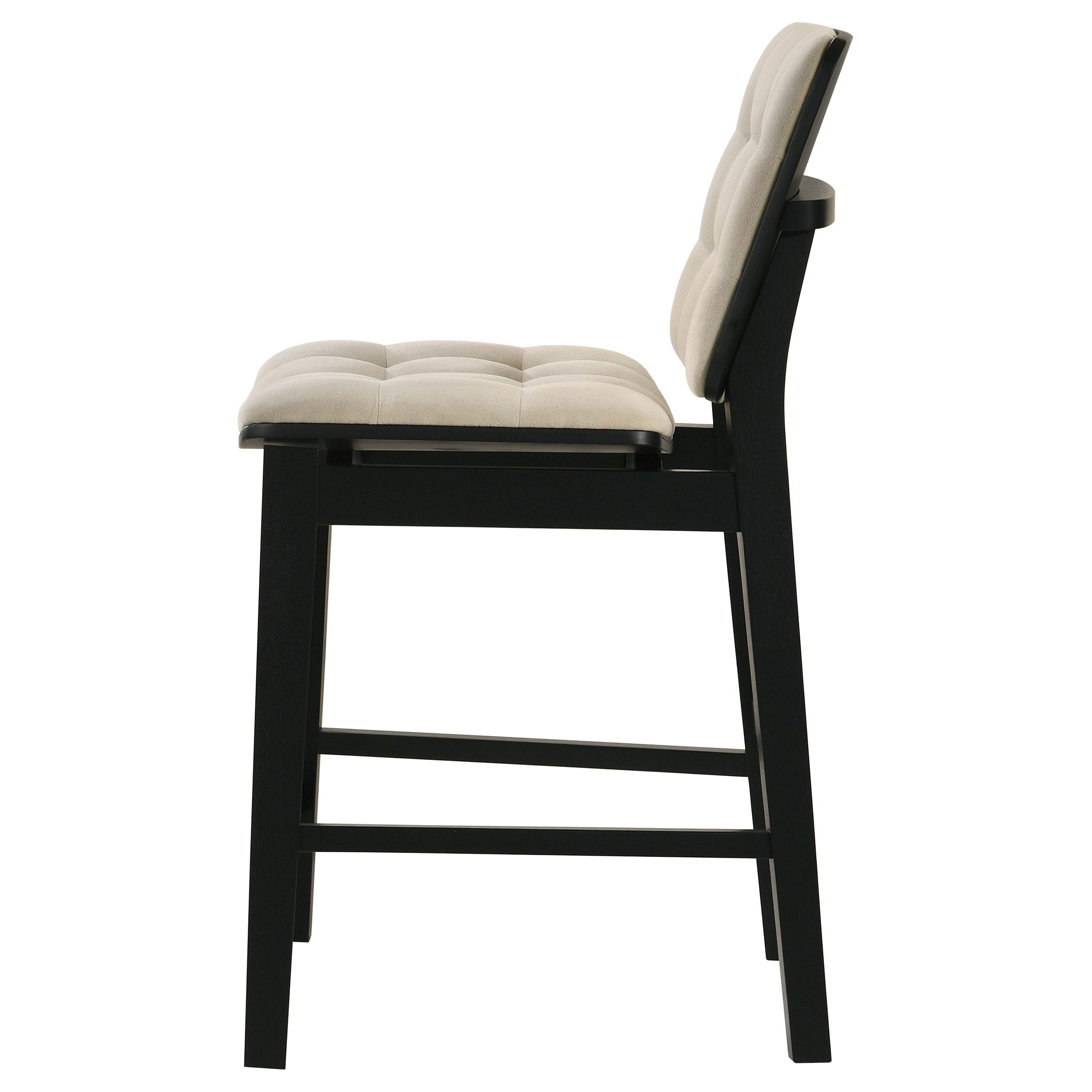 Redbridge Upholstered Counter Chair Cream and Black (Set of 2)