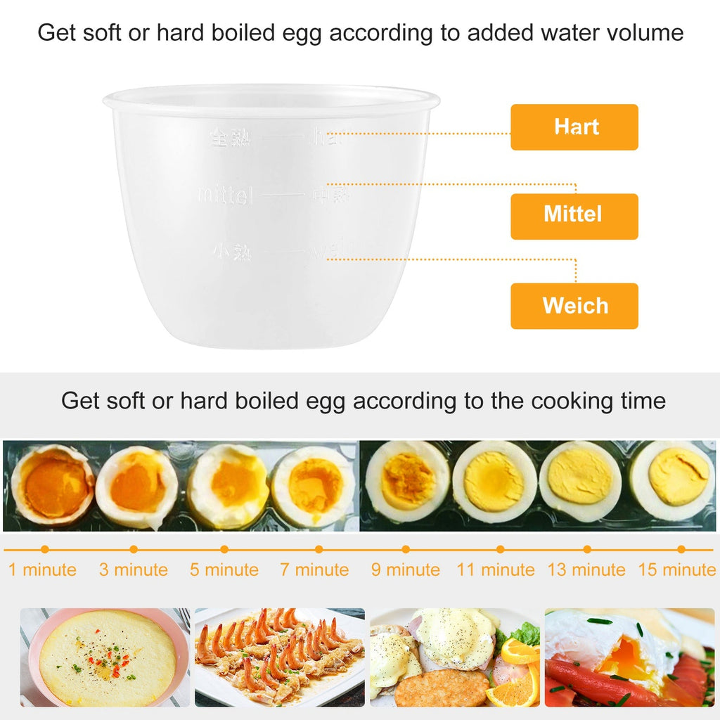 7-Egg Electric Egg Cooker – Auto Shut-Off, 350W, Hard & Soft Boiled, Steam Cooker