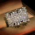 Irregular Micro Inlaid Zircon Ring