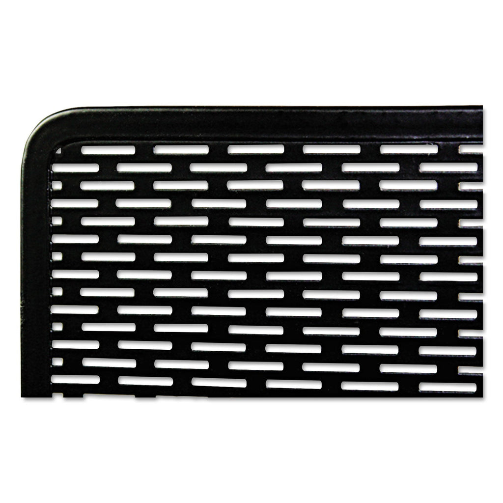 Artistic Urban Collection Punched Metal Letter Sorter, 3 Sections, DL to A6 Size Files, 6.5" x 3.25" x 5.5", Black