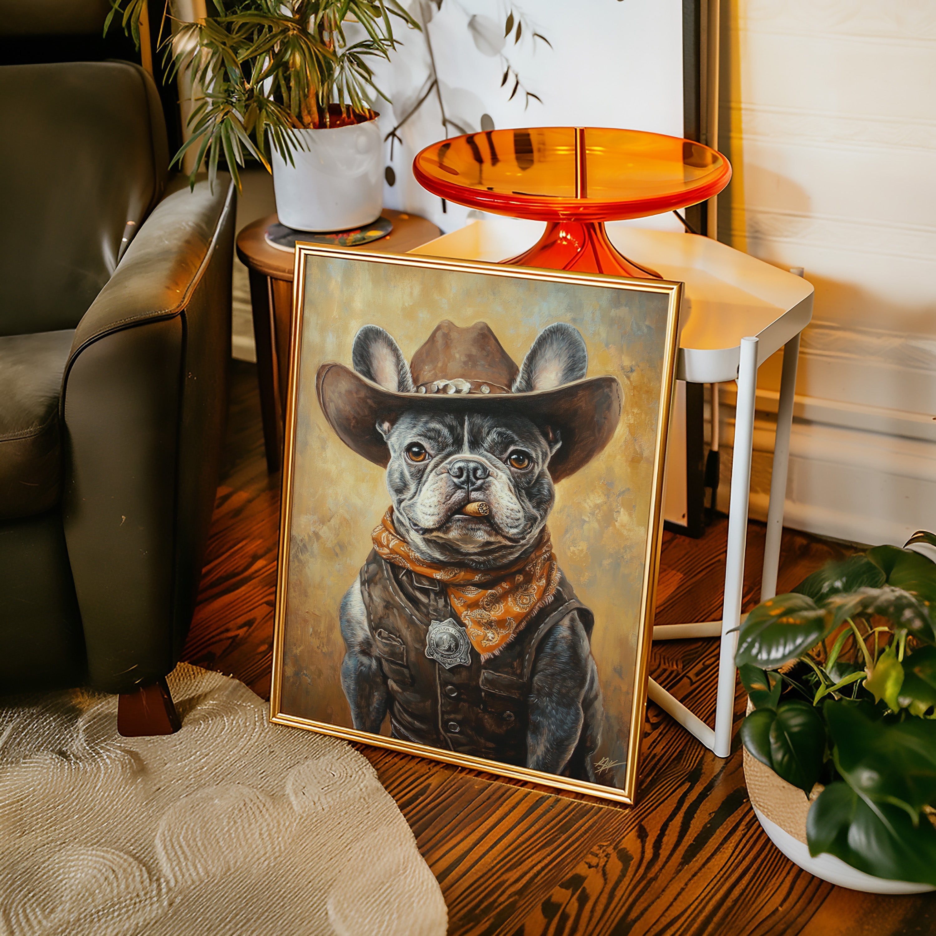 Sheriff Bulldog with a Badge and Attitude