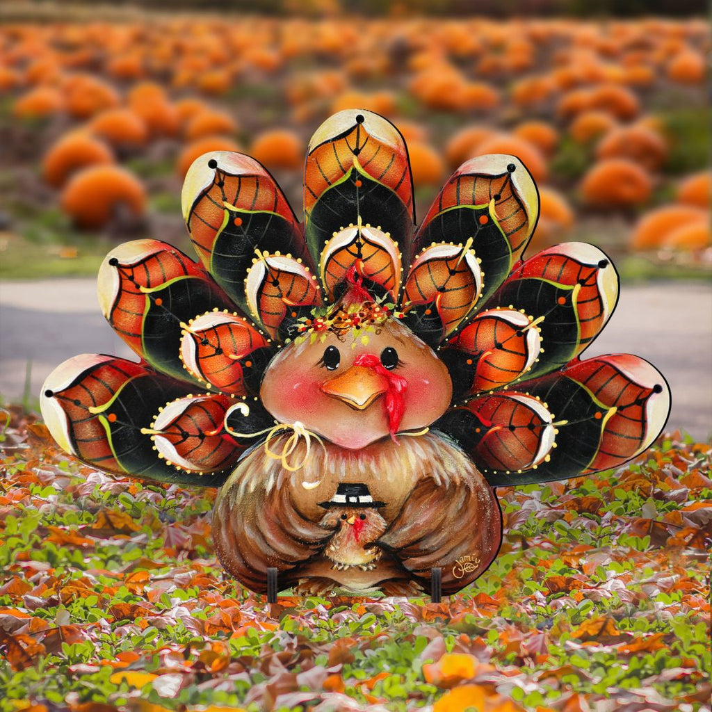 Be Thankful Turkey Sitter Halloween Outdoor Decor by Jamie Mills-Price - Thanksgiving and Halloween Decoration - 8457702F