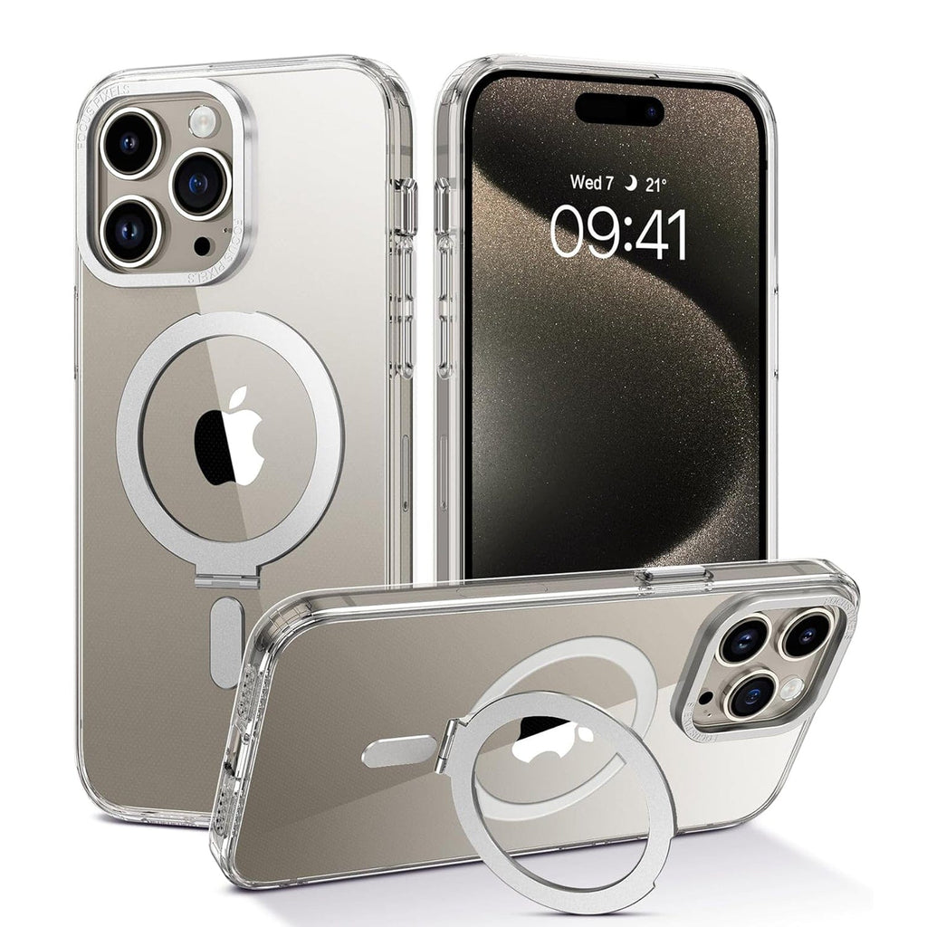 iPhone 15 Pro Max Clear Kickstand Case with MagSafe | Venture Series