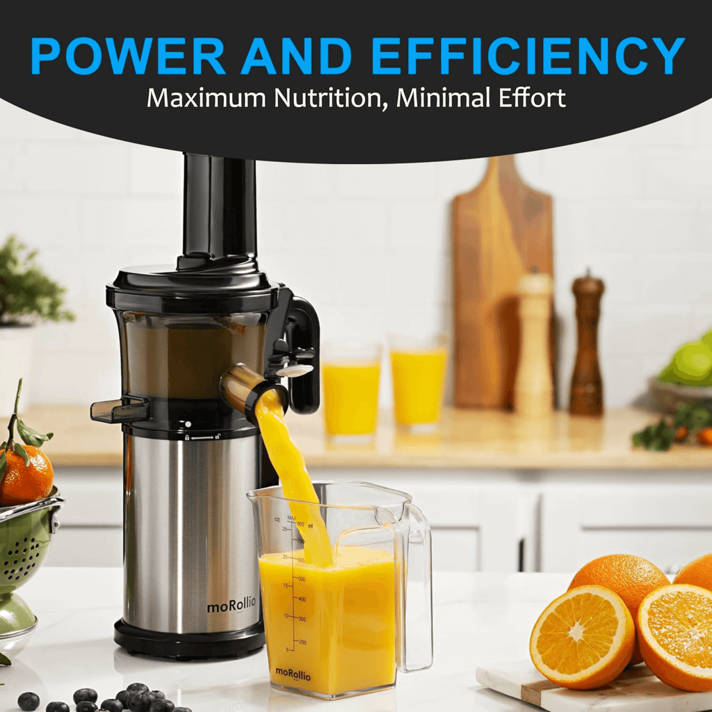 moRollio 45RPM Cold Press Slow Masticating Juicer