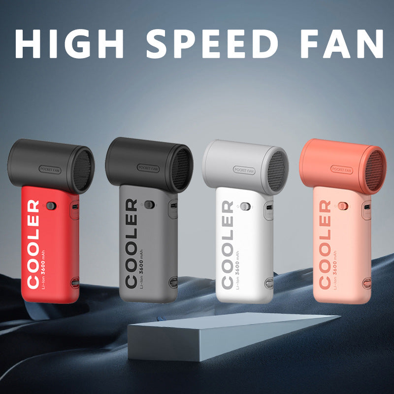 Bladeless Turbine Handheld Fan — 4000mAh, Stepless Speed