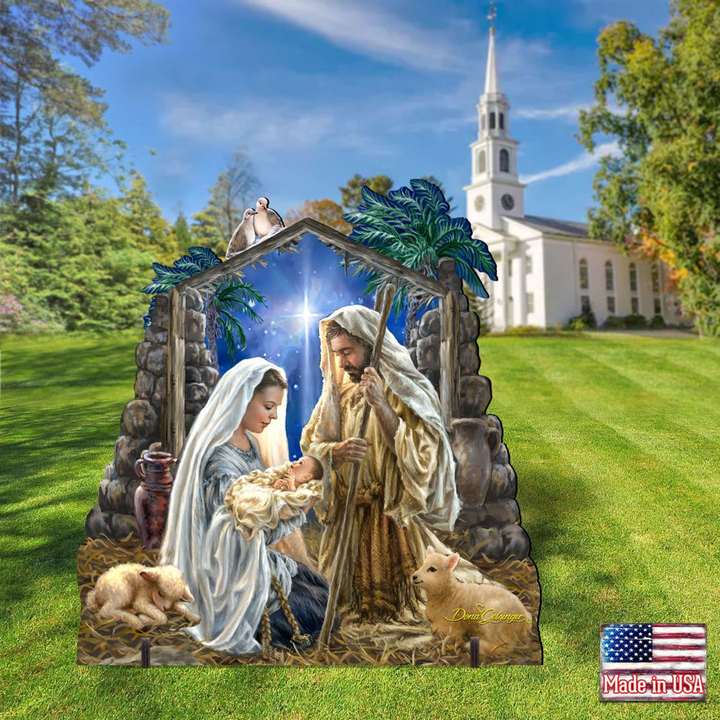Glory to God Nativity Outdoor Decor by D. Gelsinger - Nativity Holiday Decor - 8461010F-1722 Outdoor Decor 32" Tall