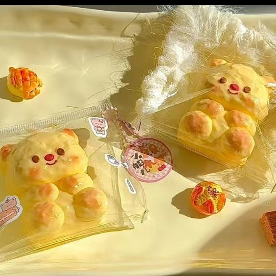 Butter Bear Silicone Squeezing Toy & Mold — Cute Cartoon Stress Reliever
