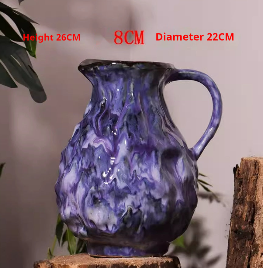 Oil Painting Style Ceramic Vase — Artistic Home Decor, 3 Styles