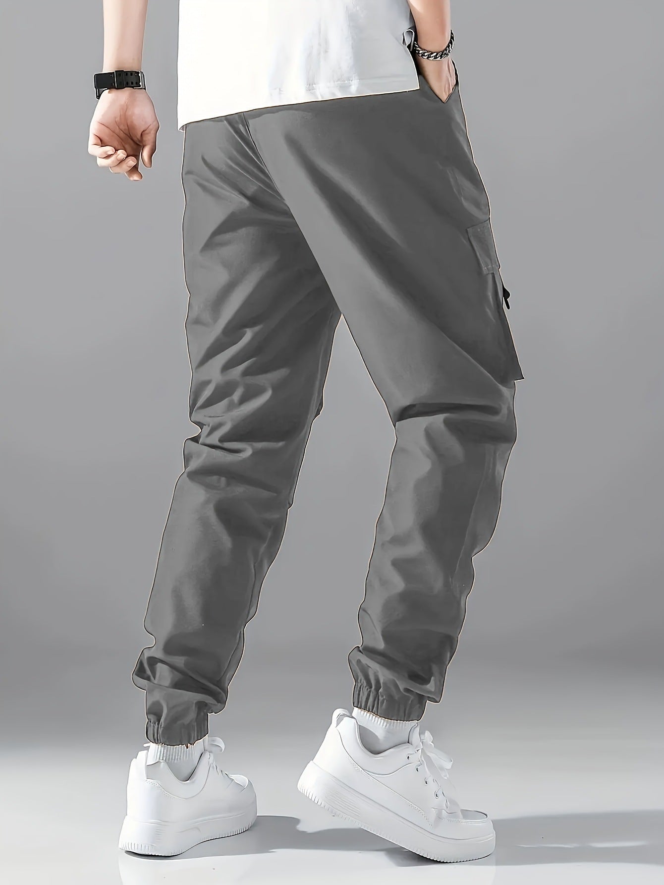 Men's Straight-Leg Ankle-Tied Work Pants