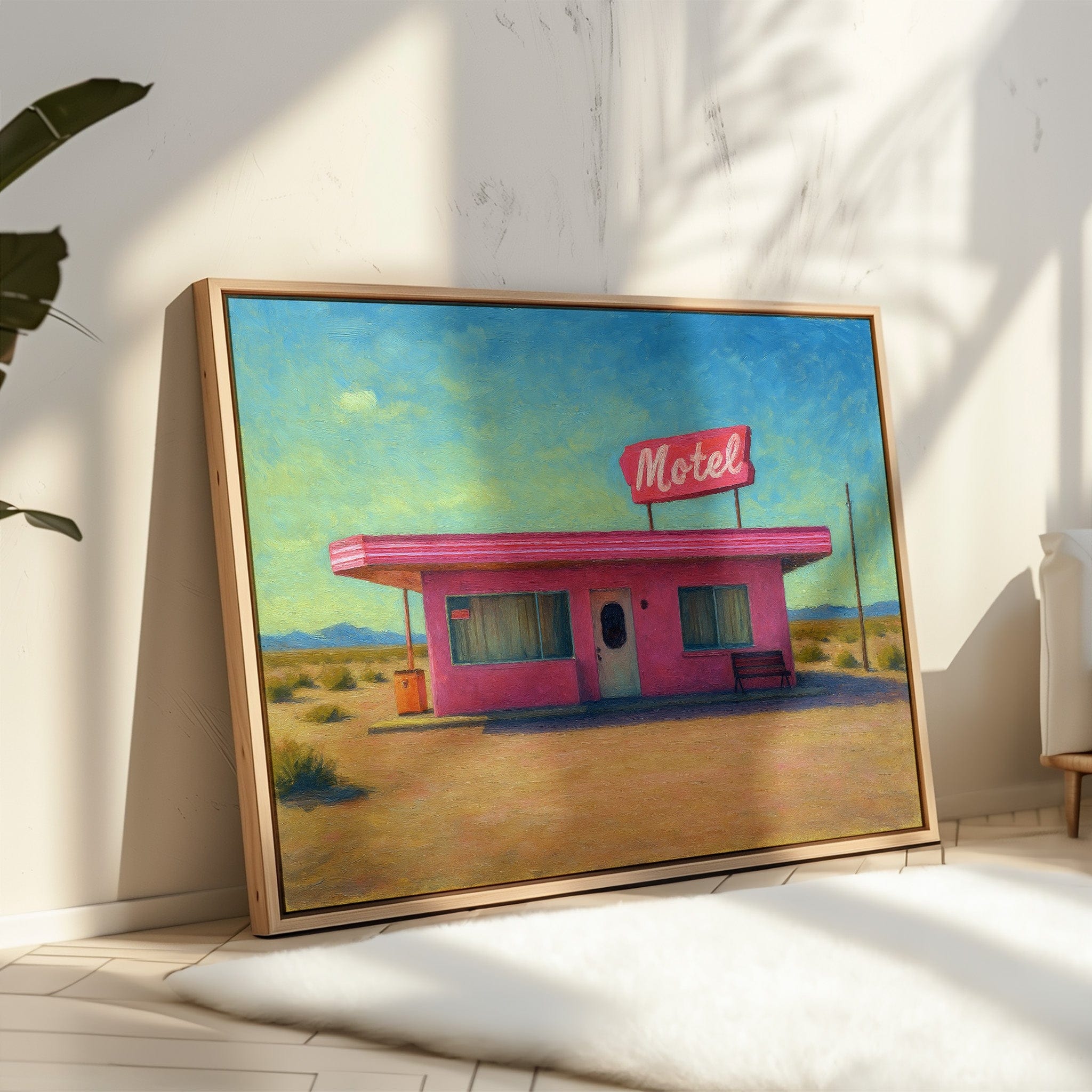 Desert Dream – Retro Pink Motel Wall Art