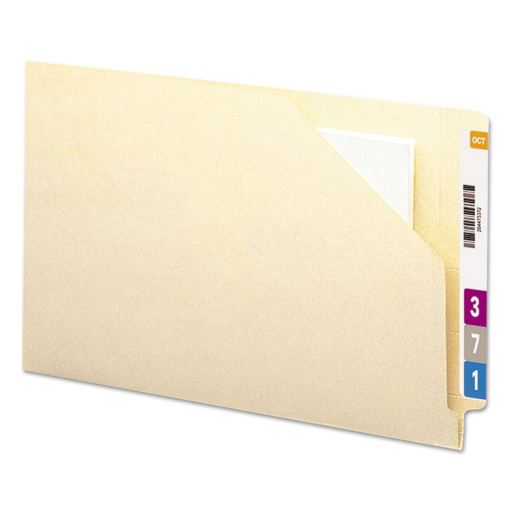 Smead End Tab Jackets with Reinforced Tabs, Straight Tab, Legal Size, 11-pt Manila, 100/Box