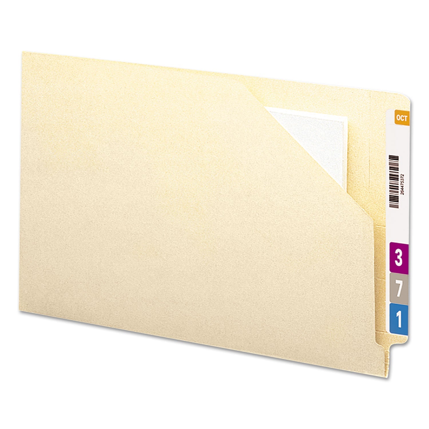 Smead End Tab Jackets with Reinforced Tabs, Straight Tab, Legal Size, 11-pt Manila, 100/Box