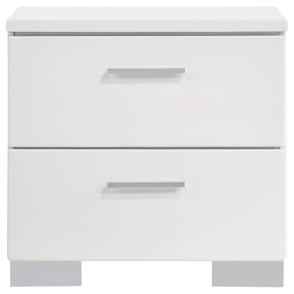 Felicity 4-piece California King Bedroom Set White Gloss