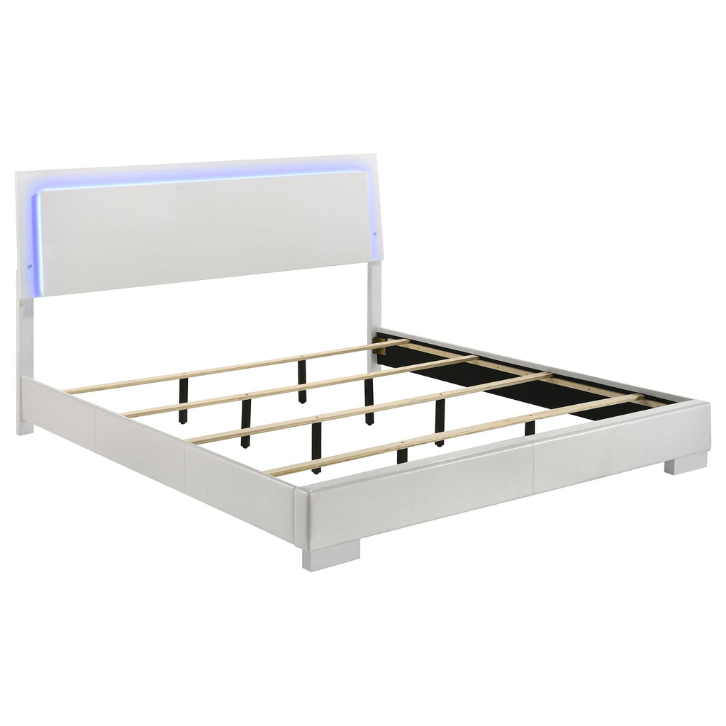 Felicity 4-piece California King Bedroom Set White Gloss