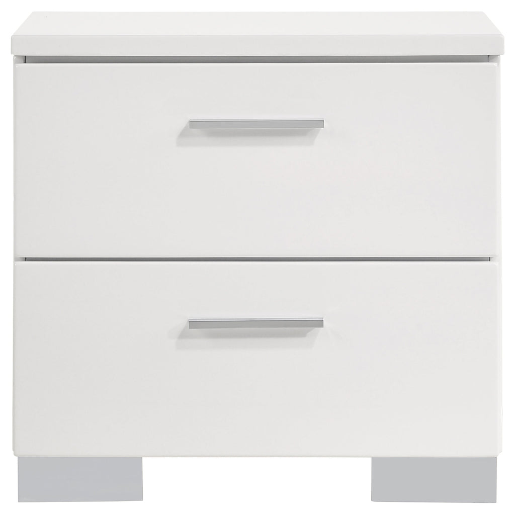 Felicity 4-piece Queen Bedroom Set White High Gloss