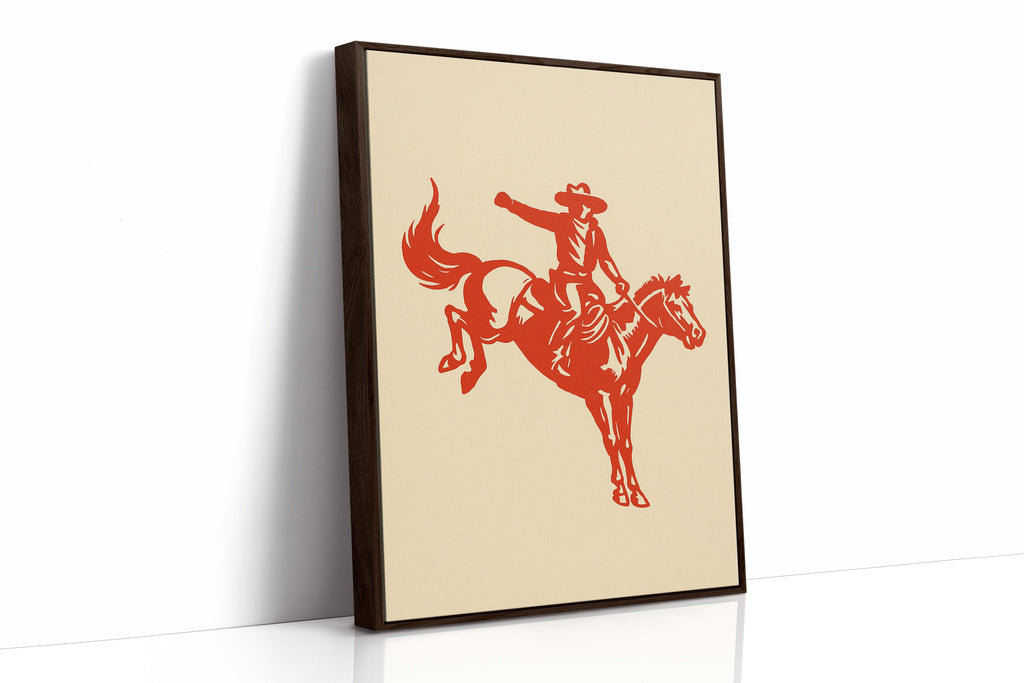 Retro Rodeo Cowboy Print