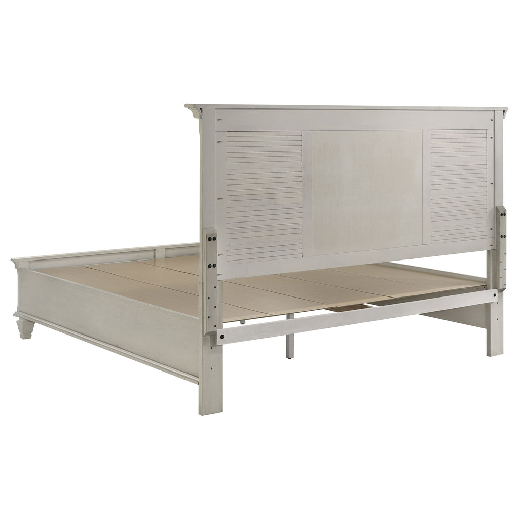 Franco 5-piece Eastern King Bedroom Set Distressed White