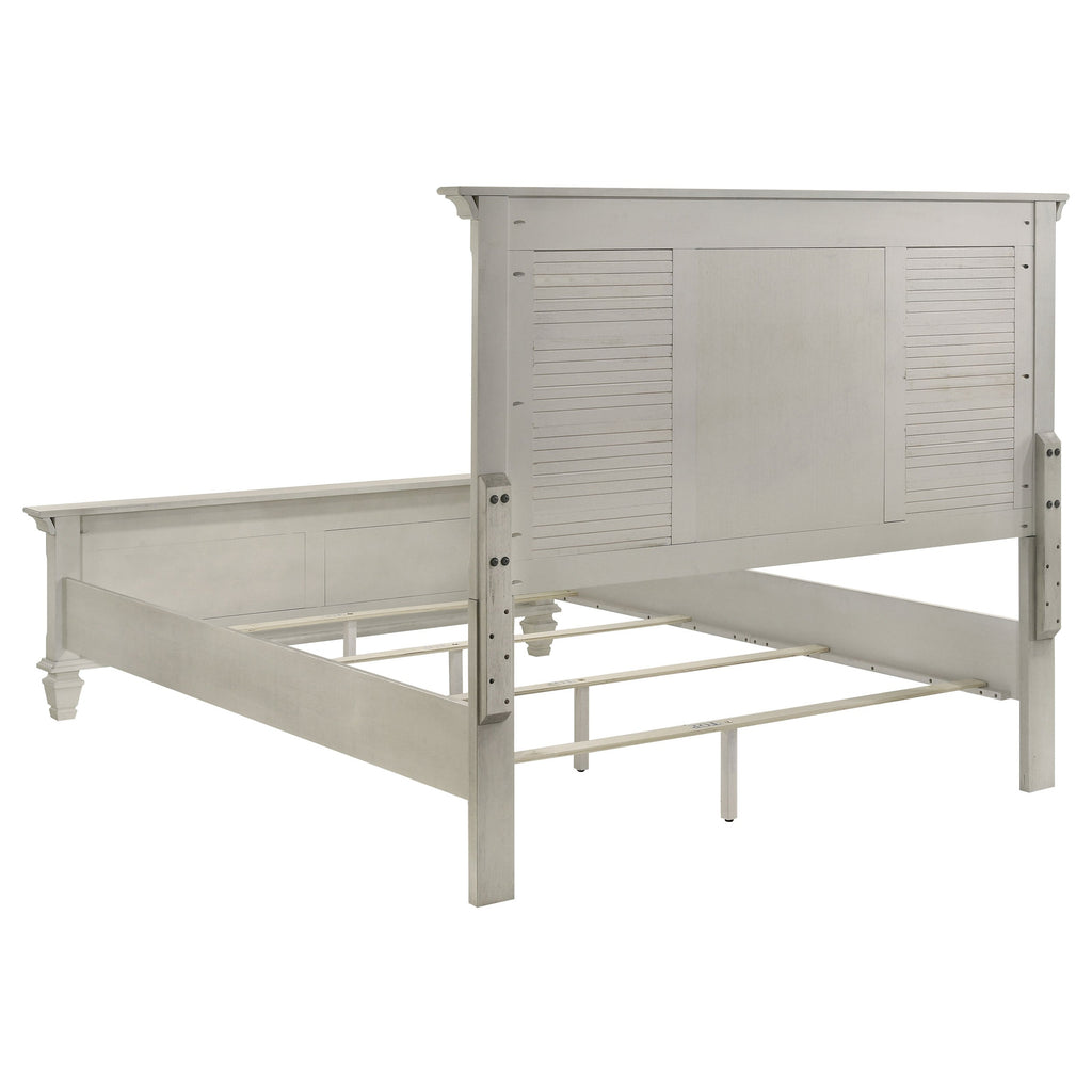 Franco 4-piece Queen Bedroom Set Distressed White