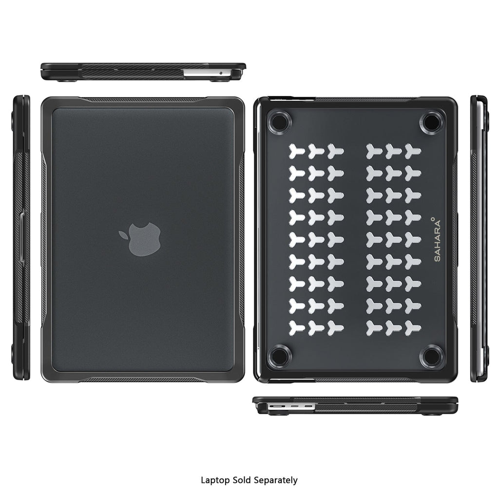 MacBook Pro 16-Inch M1–M5, M5 Pro/M5 Max Clear/Black Case - Shock-Absorbing Corners | Raider Series