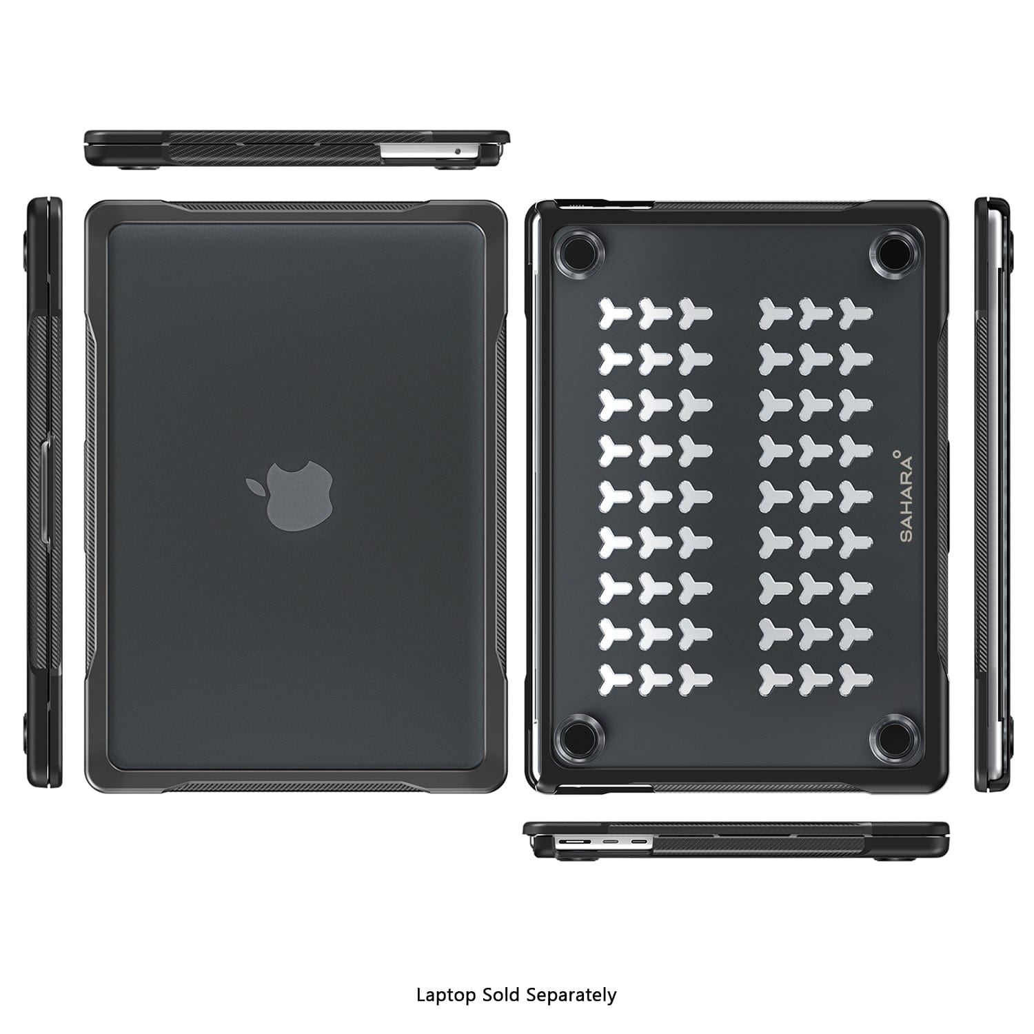 MacBook Pro 16-Inch M1–M5, M5 Pro/M5 Max Clear/Black Case - Shock-Absorbing Corners | Raider Series