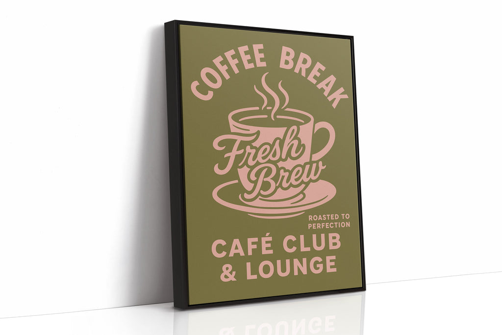 Fresh Brew Retro Coffee Poster