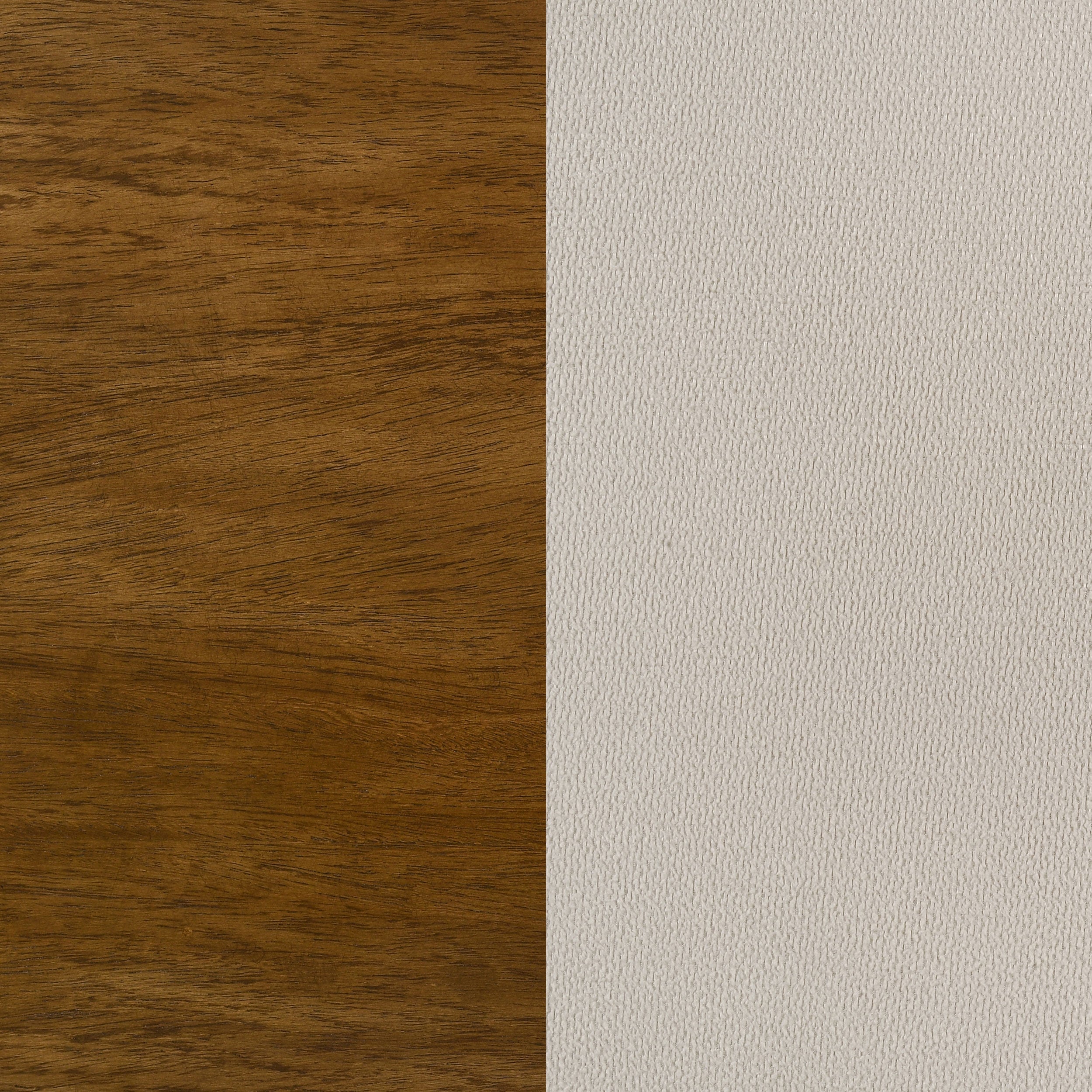 Adderley Queen Wood Panel Bed Cream and Warm Brown