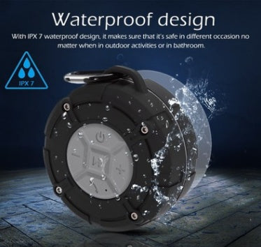 Waterproof Bluetooth Speaker with Suction Cup Mount