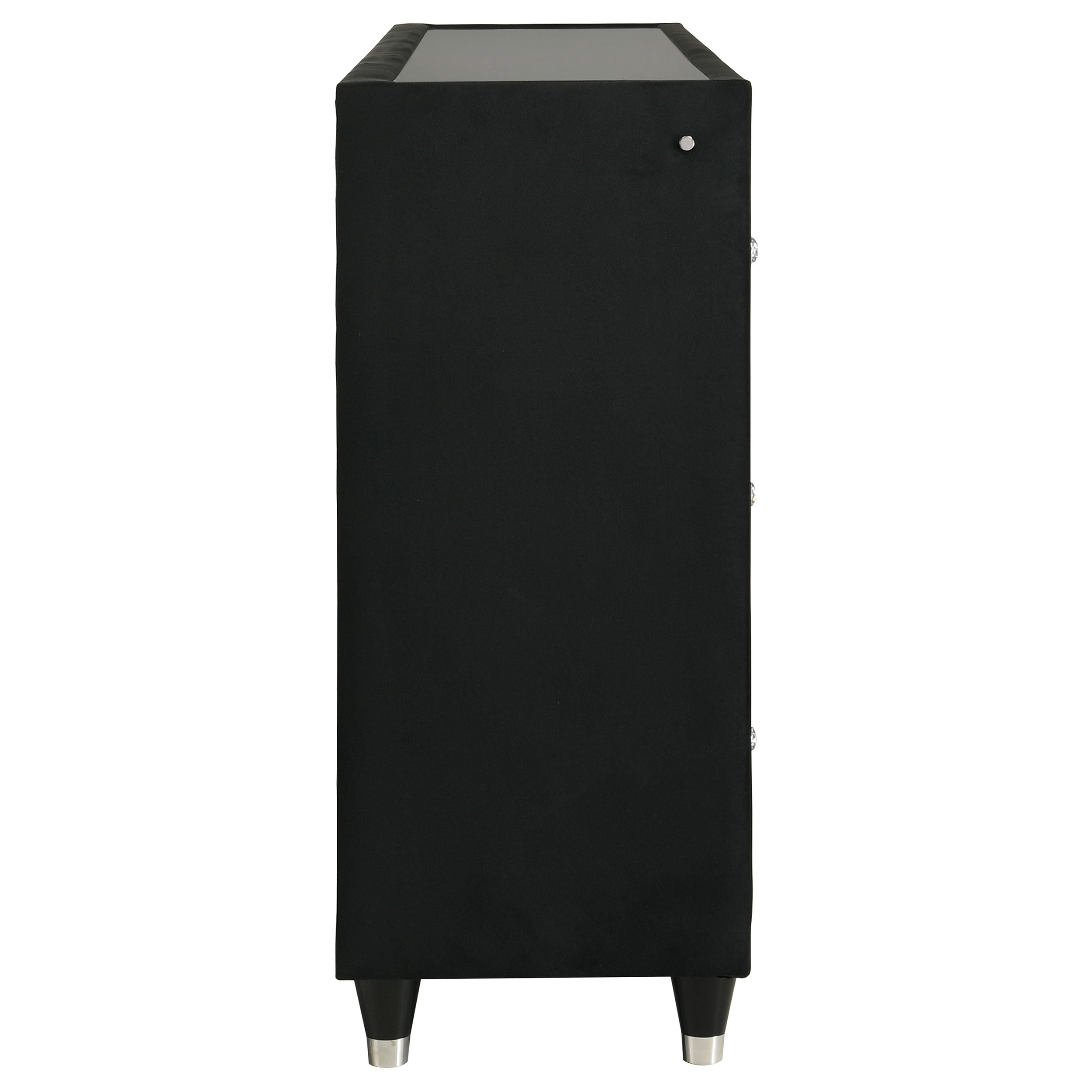 Lorient 8-drawer LED Bedroom Flame Box Dresser Black