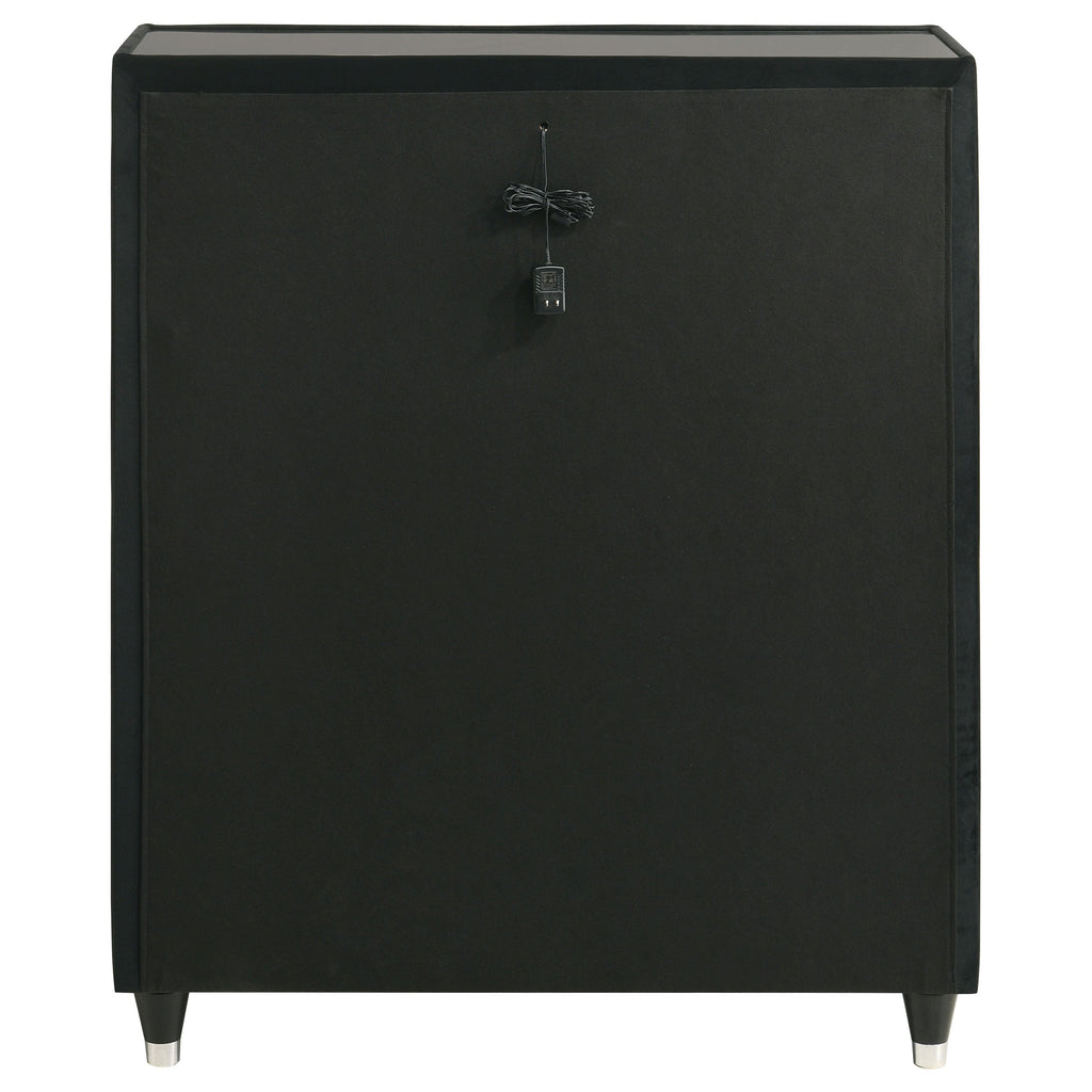 Lorient 5-drawer LED Chest of Drawers Black