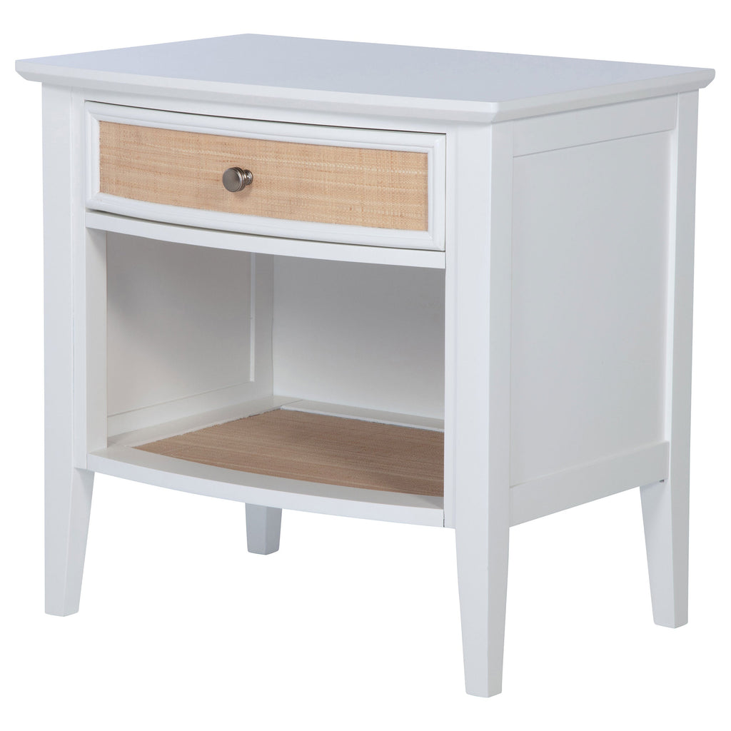 Bexhill 1-drawer Nightstand Bedside Table White